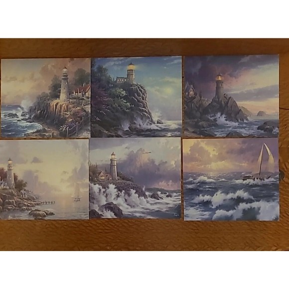 Thomas Kinkade CD DVD Set Mystic Sea Gift Tin Postcards - Picture 9 of 9
